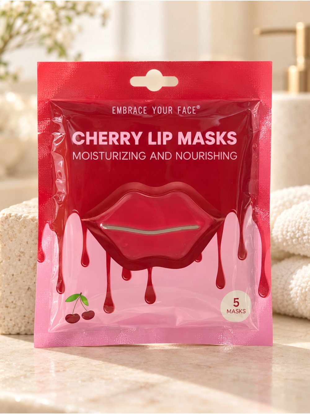 Cherry Lip Masks — Hydrating Cherry Lip Treatment (Red)